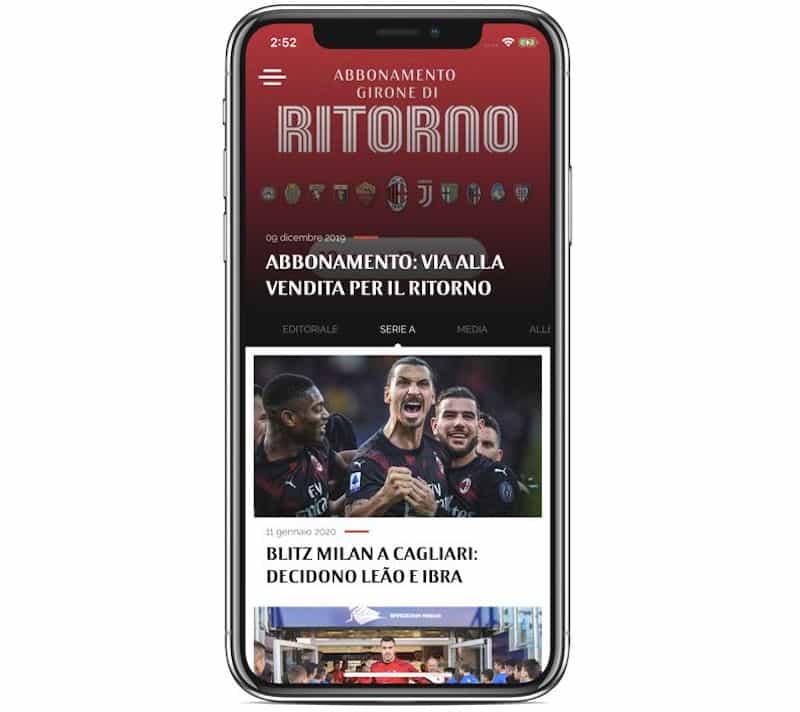 The new AC Milan app: the heart on the move is growing.